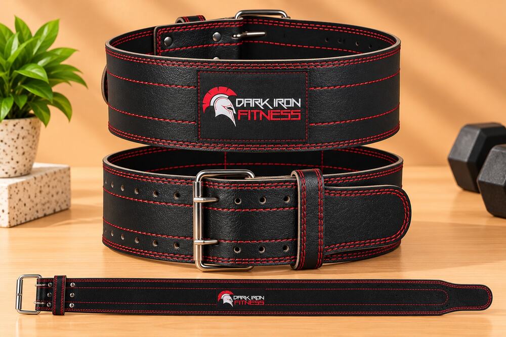 NWT Dark Iron Fitness Unisex  Leather Weight Lifting Belt Powerlifting Gym Small
